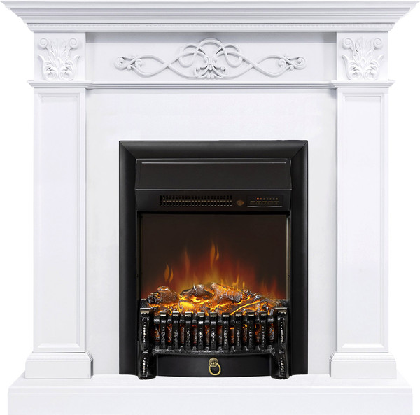 Каминокомплект Смолком Verona STD-ASP Fobos-S LUX BL LT (бьянко белый)- фото