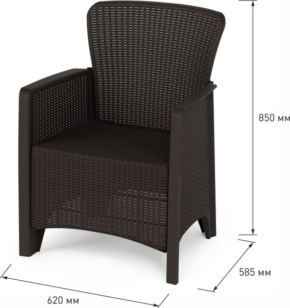 Кресло садовое Альтернатива Ротанг Лайт М8909- фото5