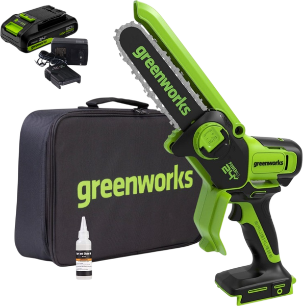Пила цепная аккумуляторная Greenworks GD24CSMNX / 2008707UA- фото
