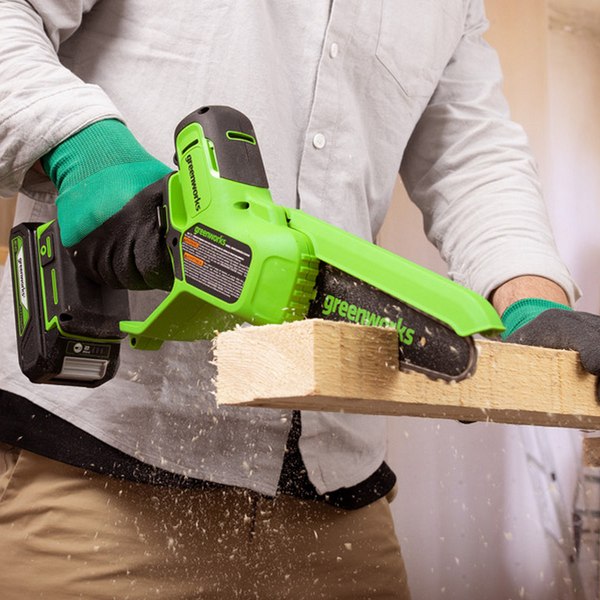 Пила цепная аккумуляторная Greenworks GD24CSMNX / 2008707UA- фото6