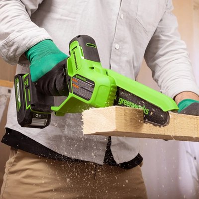 Пила цепная аккумуляторная Greenworks GD24CSMNX / 2008707UB- фото2