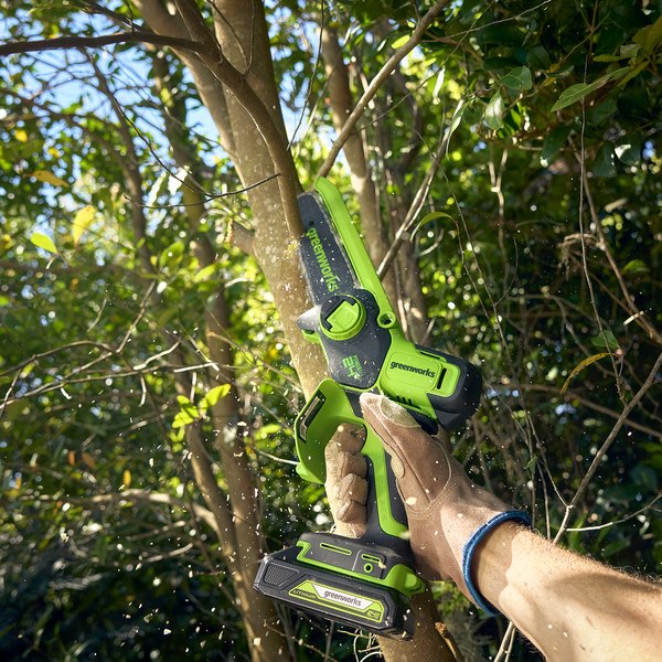 Пила цепная аккумуляторная Greenworks GD24CS15- фото10