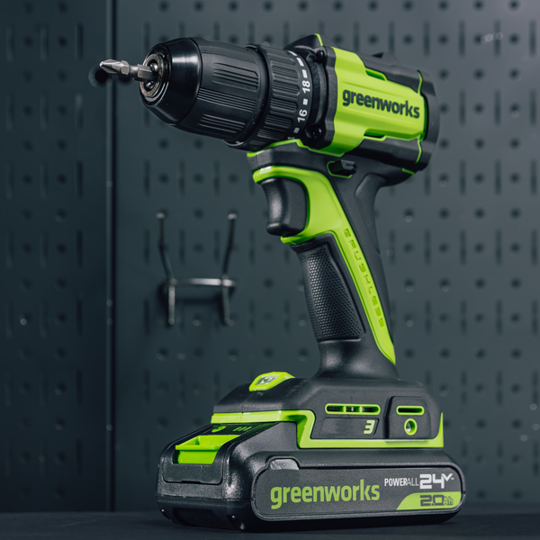 Аккумуляторная дрель-шуруповерт Greenworks DD345 бесщеточная 24V / 3708307- фото5, картинка5 Аккумуляторная дрель-шуруповерт Greenworks DD345 бесщеточная 24V / 3708307- фото5