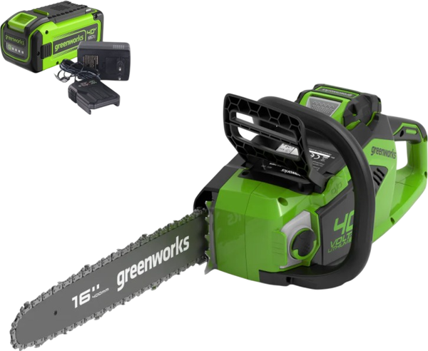 Пила цепная аккумуляторная Greenworks GD40CS18 / 2005807UH- фото