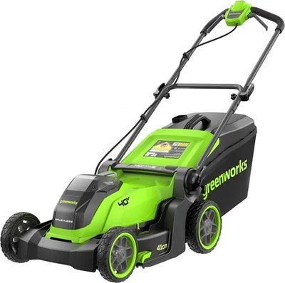 Газонокосилка аккумуляторная Greenworks GD40LM411 / 2521007UB- фото