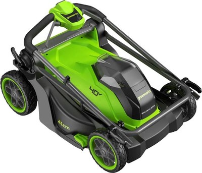 Газонокосилка аккумуляторная Greenworks GD40LM411 / 2521007UB- фото6