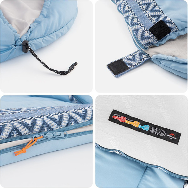Спальный мешок Naturehike Envelope Down L250 / NH21MSD07-BLU250- фото2