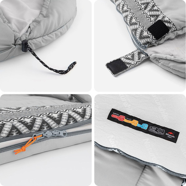 Спальный мешок Naturehike Envelope Down L350 / NH21MSD07-GRE350- фото3