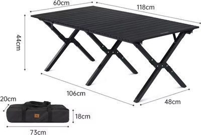 Стол складной Naturehike 118х60х44см / CNK2300JU010-LB- фото2