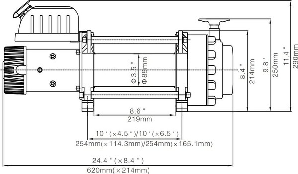 Лебедка электрическая Runva 12V 17500 lbs 7930кг / EWN17500U- фото3
