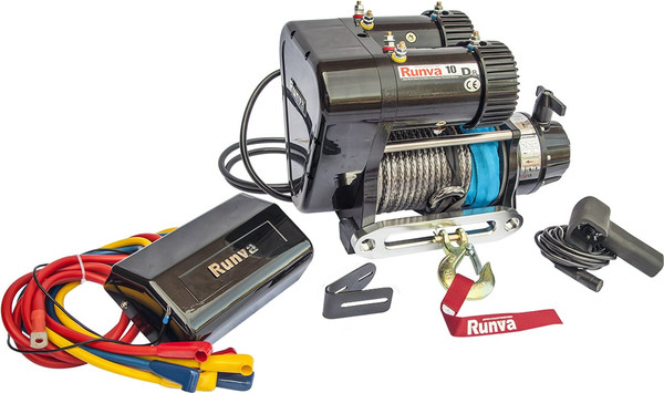 Лебедка электрическая Runva 12V 10000 lbs 4500кг двухмоторная / EWS10000SR- фото2, картинка2 Лебедка электрическая Runva 12V 10000 lbs 4500кг двухмоторная / EWS10000SR- фото2