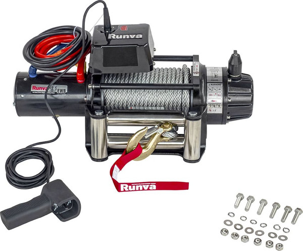 Лебедка электрическая Runva 12V Runva 12500 lbs 5670кг / EWB12500S- фото3, картинка3 Лебедка электрическая Runva 12V Runva 12500 lbs 5670кг / EWB12500S- фото3
