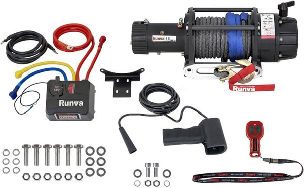 Лебедка электрическая Runva 12V 18000 lbs / EWB18000SSR- фото2