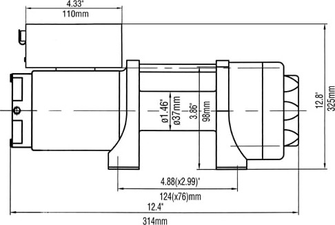 Лебедка электрическая Runva 12V 2500 lbs 1140кг / EWP2500A- фото7, картинка7 Лебедка электрическая Runva 12V 2500 lbs 1140кг / EWP2500A- фото7