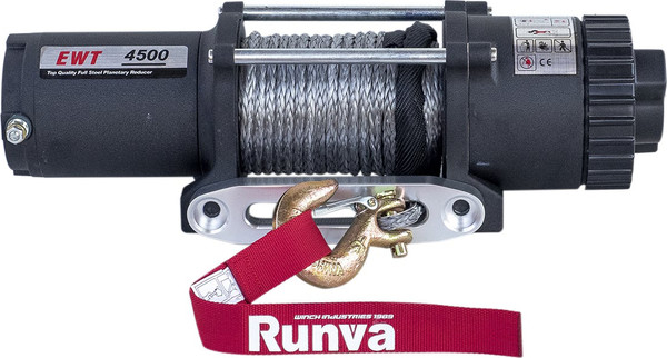 Лебедка электрическая Runva 12V 4500 lbs 2041кг / EWT4500ASR- фото