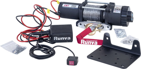 Лебедка электрическая Runva 12V 4500 lbs 2041кг / EWT4500ASR- фото2