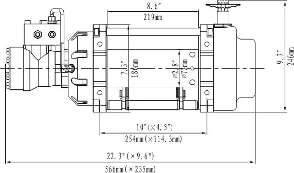 Лебедка автомобильная Runva 10000 lbs 4536кг / HWN10000IYD- фото2, картинка2 Лебедка автомобильная Runva 10000 lbs 4536кг / HWN10000IYD- фото2