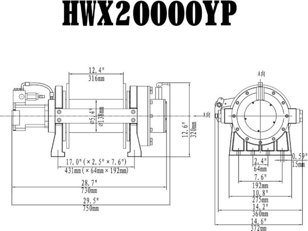 Лебедка автомобильная Runva 20000 lbs 9072кг / HWX20000YP- фото2, картинка2 Лебедка автомобильная Runva 20000 lbs 9072кг / HWX20000YP- фото2
