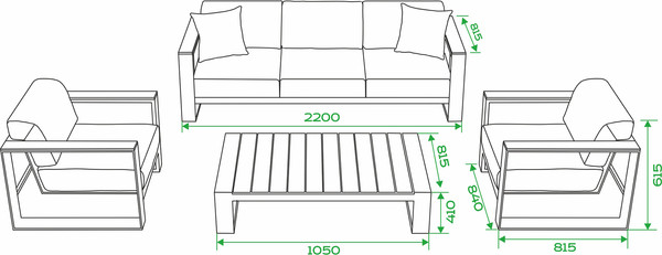 Комплект садовой мебели OUTDOOR Монреаль / OUT-0033- фото9, картинка9 Комплект садовой мебели OUTDOOR Монреаль / OUT-0033- фото9