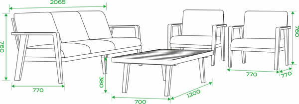 Комплект садовой мебели OUTDOOR Орлеан / OUT-0055- фото6, картинка6 Комплект садовой мебели OUTDOOR Орлеан / OUT-0055- фото6