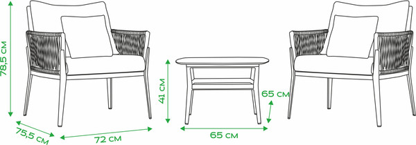 Комплект садовой мебели OUTDOOR Тоскана / OUT-0034- фото6, картинка6 Комплект садовой мебели OUTDOOR Тоскана / OUT-0034- фото6