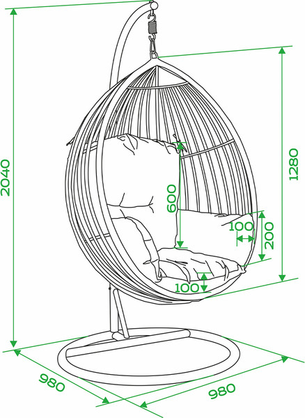 Кресло подвесное OUTDOOR Самуи / OUT-0039- фото3