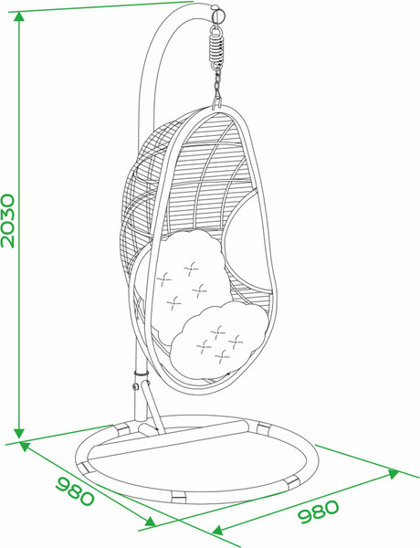 Кресло подвесное OUTDOOR Сорренто / OUT-0047- фото3