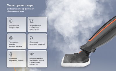 Пароочиститель Garlyn PM-1250- фото10