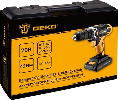 Аккумуляторная дрель-шуруповерт Deko Banger 20V ONE+ SET1 / 083-1110- фото5