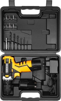 Аккумуляторная дрель-шуруповерт Deko DKCD12V SET1 в кейсе + оснастка 13шт / 083-1022- фото4