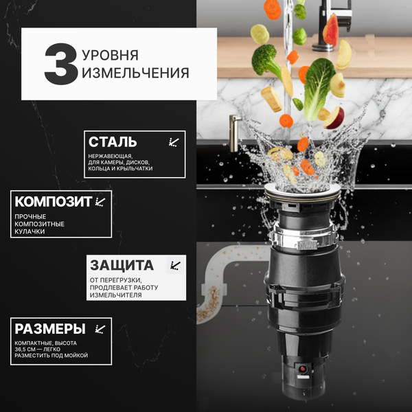 Измельчитель отходов Saniteco FCD-300- фото3