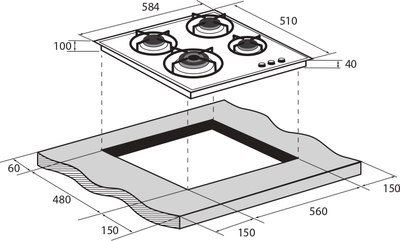 Газовая варочная панель Zugel ZGH603B- фото3