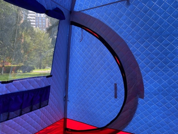 Палатка-баня MORZH Lux 2 окна (триколор)- фото3