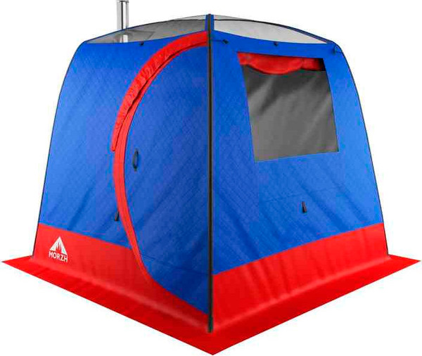Палатка-баня MORZH Sky Lux 1 окно (синий/красный)- фото