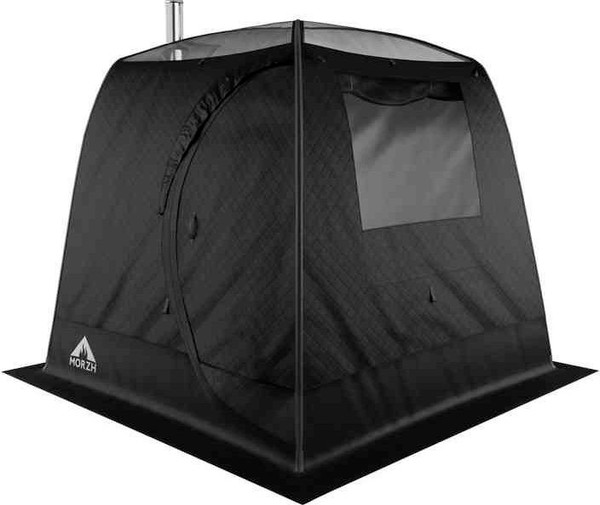 Палатка-баня MORZH Sky Lux 1 окно (черный)- фото