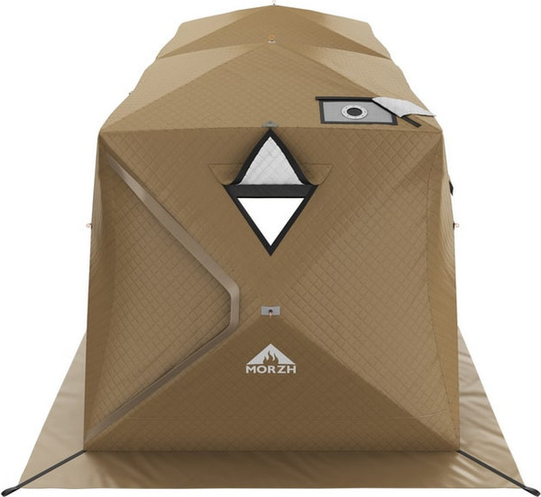 Палатка-баня MORZH Куб дубль (бежевый)- фото4
