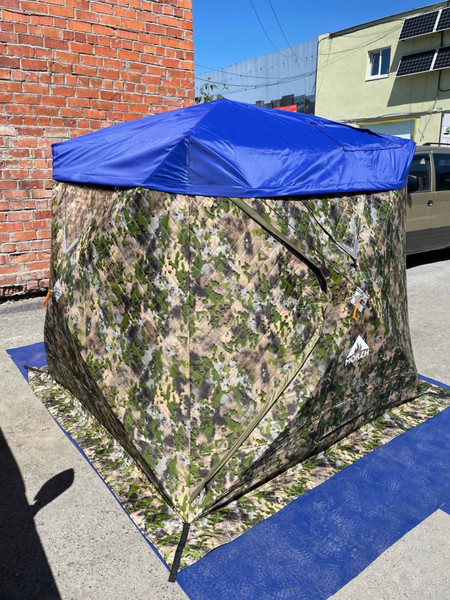 Туристический тент MORZH Влагозащитный Куб XL (синий)- фото5