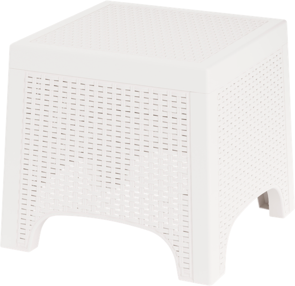 Кофейный столик садовый Альтернатива Ротанг Лайт М8910 (белый)- фото