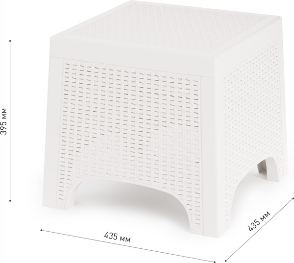 Кофейный столик садовый Альтернатива Ротанг Лайт М8910 (белый)- фото5