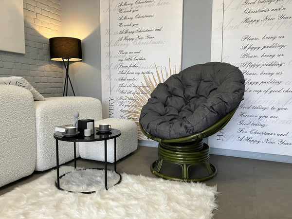 Кресло садовое Мебель Солнца Папасан вращающийся 23/01В- фото2