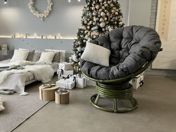 Кресло садовое Мебель Солнца Папасан вращающийся 23/01В- фото4