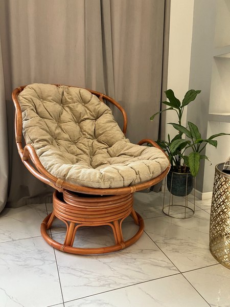 Кресло садовое Мебель Солнца Папасан Челси вращающийся 23/03В- фото3