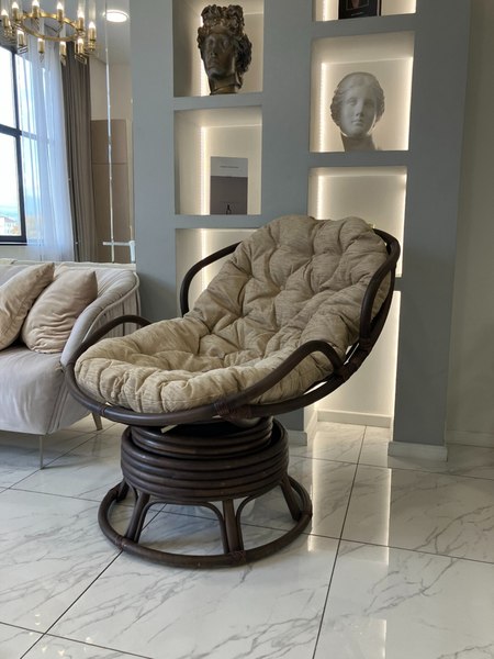 Кресло садовое Мебель Солнца Папасан Челси вращающийся 23/03В- фото2