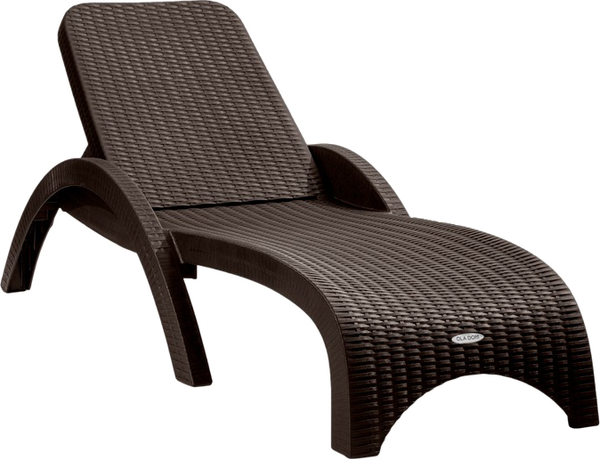 Шезлонг Ellastik Plast Rattan- фото