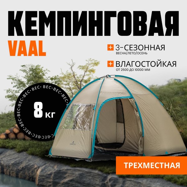 Палатка Coyote Vaal CL-B15 с туристическим ковриком Sundays ZC-SIM001-2 10см- фото2