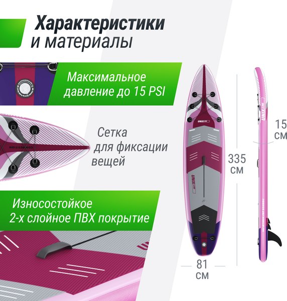 SUP-борд UNIX Line Pink Horizon SUPPH335- фото4