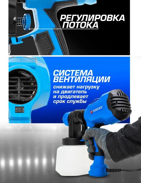 Краскопульт электрический Forsage F-SG100-640H- фото3