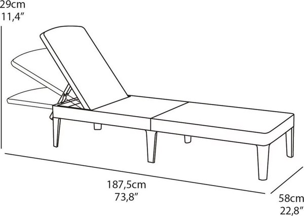 Шезлонг Keter Jaipur / 255891- фото4