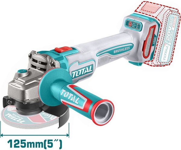 Угловая шлифовальная машина TOTAL TAGLI221253- фото2