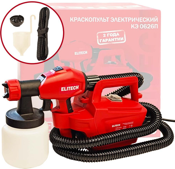 Краскопульт электрический Elitech КЭ 0626П / 207363- фото